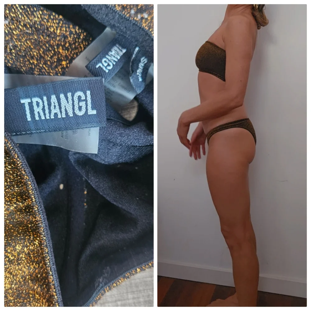 TRIANGL Melrose gold honey sparkle lurex  Bikini Set photo sample s - Picture 3 of 6
